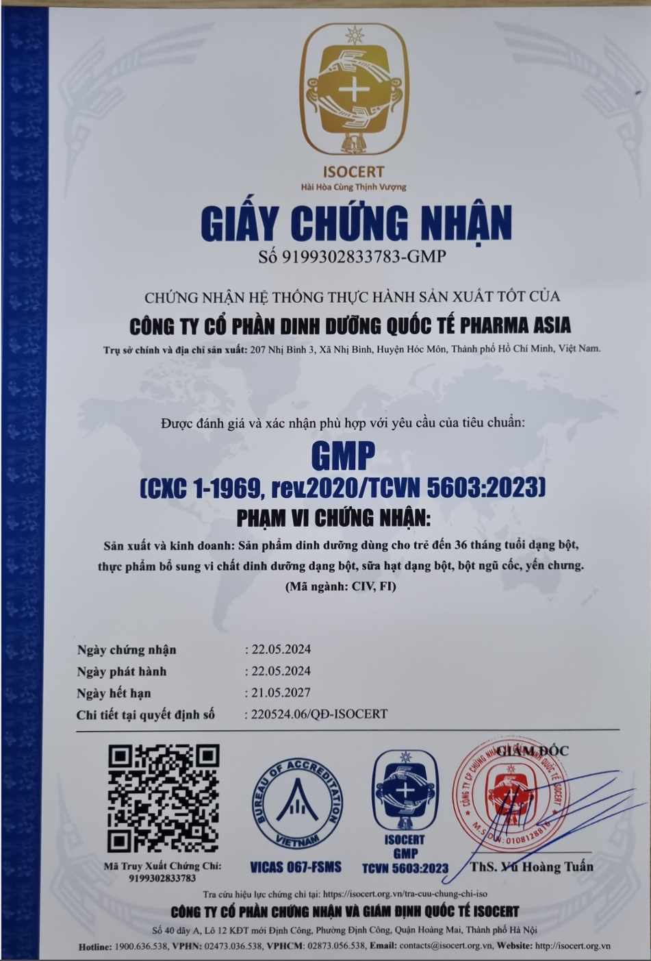 Chứng nhận GMP